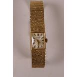 A lady's 1960s 9ct gold Certina wristwatch, 314g total