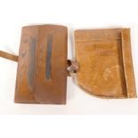 A Victorian leather fly wallet by J. Bessard of London (c.1895), 6" long, and a leather line wallet