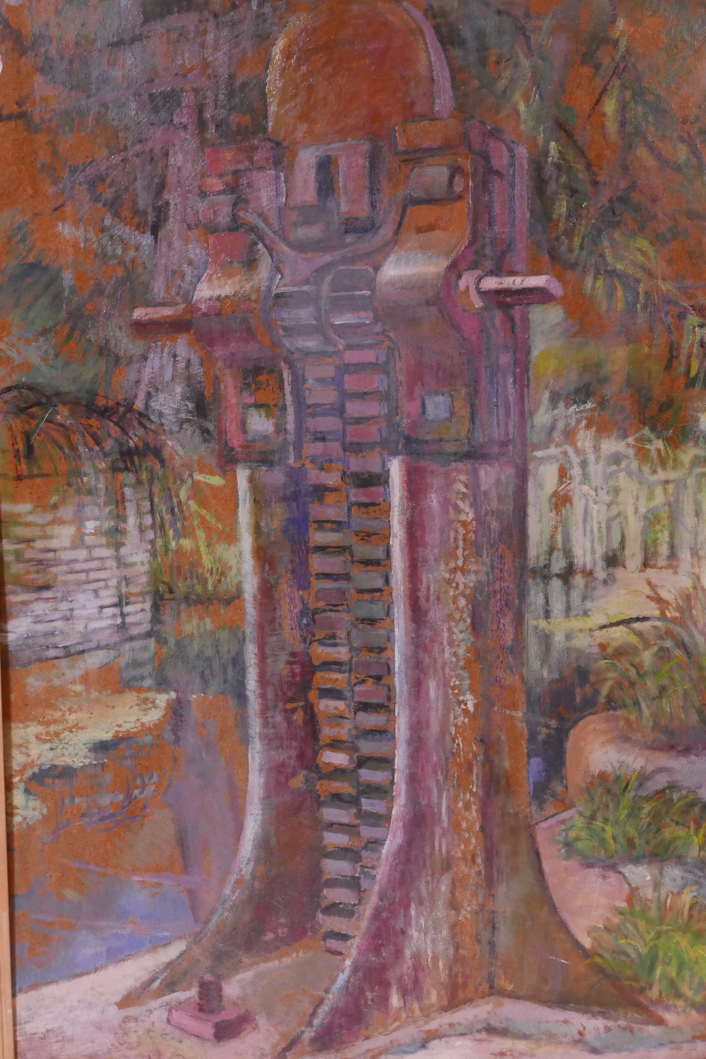 Geoffrey Underwood, Lock Aparatus, inscribed verso, signed and dated 1977, 24" x 36"