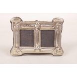 A 925 silver twin picture frame, 3" x 2"