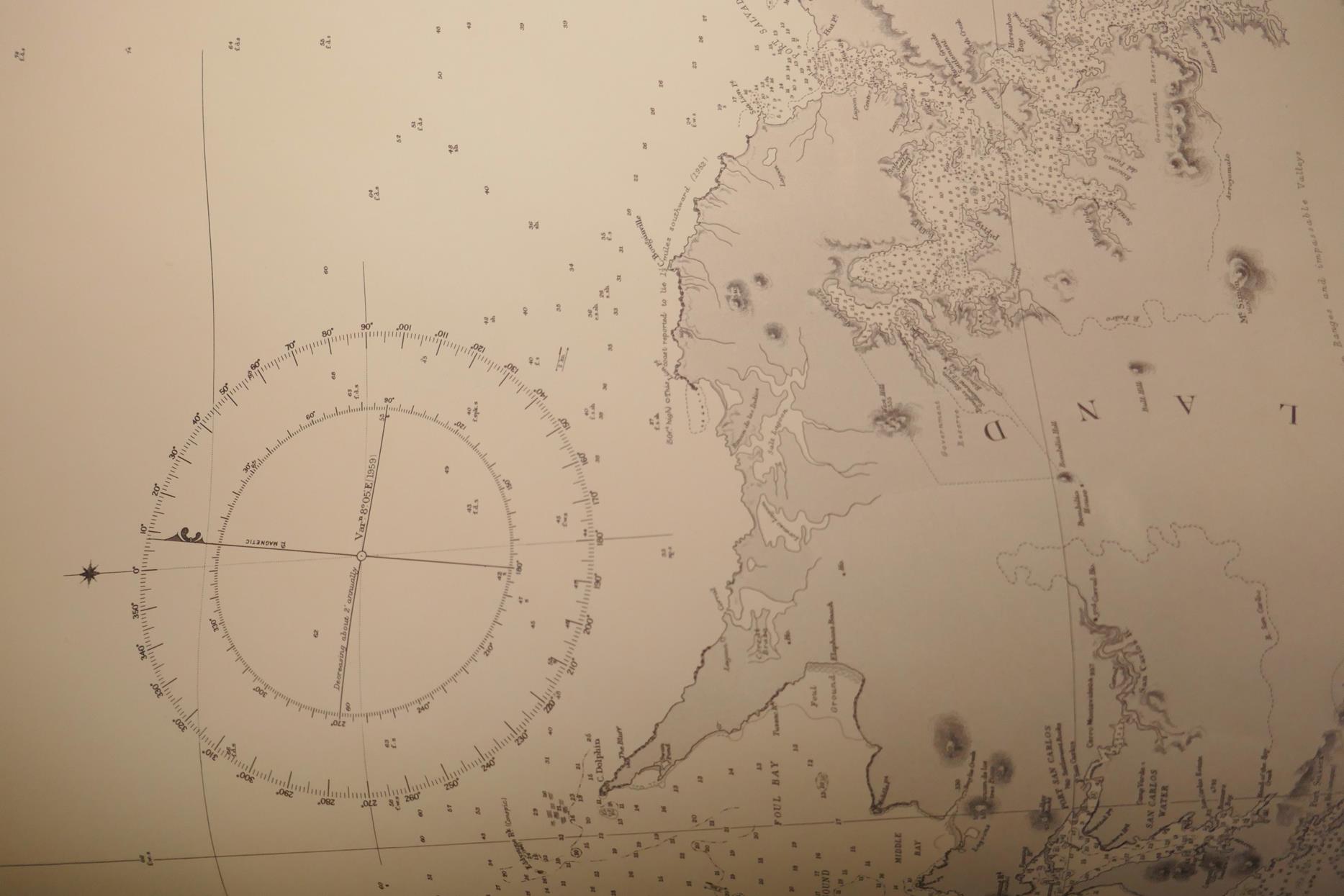 Multiple Admiralty charts, covering the Falkland Islands, Tierra del Fuego, the North Sea, Harwich - Image 4 of 6