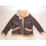 A vintage sheepskin flying jacket, 44" chest