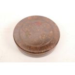 A Hardy Bros vintage Bakelite fishing fly box, 4" diameter