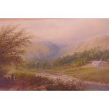 C19th English School, 'A Pastoral Scene', unsigned, watercolour, 19" x 11"