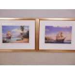 S.F. Smitheman, two limited edition prints, HMS Bounty at Matavai Bay, Tahiti, October 1788' 55/500,