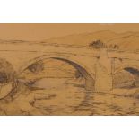John Smith Atherton (British, 1877-1943), 'Kettlewell Bridge, Grassington, Yorkshire, 1921',
