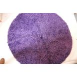 A designer's Guild, Camana Violet, polyester/wool rug, 78" diameter