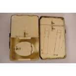 A Hardy Bros fishing fly lure box with fitted interior compartments, 7¼" x 4½" x 2"