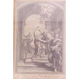 After Carlo Maratti, a C17th/18th engraving by Claude Duflos, the Virgin and Saint Elizabeth, sold