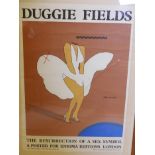A Duggie Fields 1981 exhibition poster, 'The Resurrection of a sex symbol', 24" x 33"