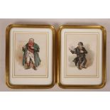 Joseph Clayton Clarke, 'Kyd', pair of caricature prints of Dickens characters, 5" x 7"