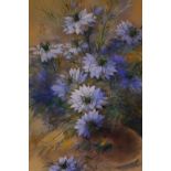 William E. Powell (British, 1878-1955), 'Cornflowers', 'Mixed Flowers in a Vase' and '