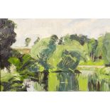 Carmel Flynn, 'Kilkenny', signed oil on canvas, inscribed on artist label verso, 14" x 18"