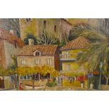 K.M. Doggett (mid C20th), 'Mlini - Yugoslavia', signed lower right and verso, oil on board, 19½" x