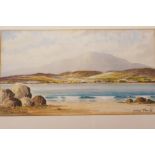 George Farrell, landscape, Killybegs, Co Donegal, signed, 11½" x 6½"