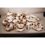 An extensive Royal Albert 'Old Country Rose' pattern tea, coffee and dinner service comprising six