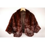 A medium sized mink shoulder cover/cape, and a fur detachable collar