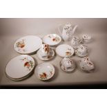 An R C Japan porcelain coffee service comprising six cups and saucers, coffee pot, cream jug and