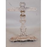 A painted die cast metal two section stick stand, 25½" high