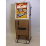 A 1970s/1980s Spitfire 'Action Line' fruit machine with single one arm operating action, 60" high,