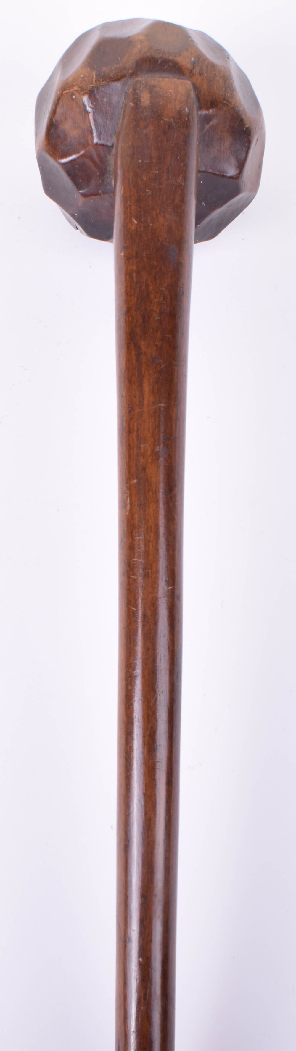 Scarce Zulu Knobkerrie with Concave Facetted Head - Image 2 of 6