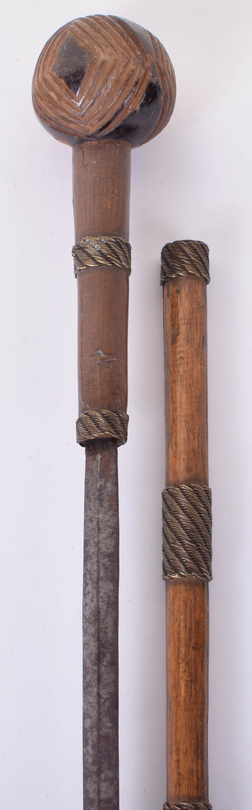 Rare Zulu Chiefs Knobkerrie Converted to Swordstick - Image 9 of 14