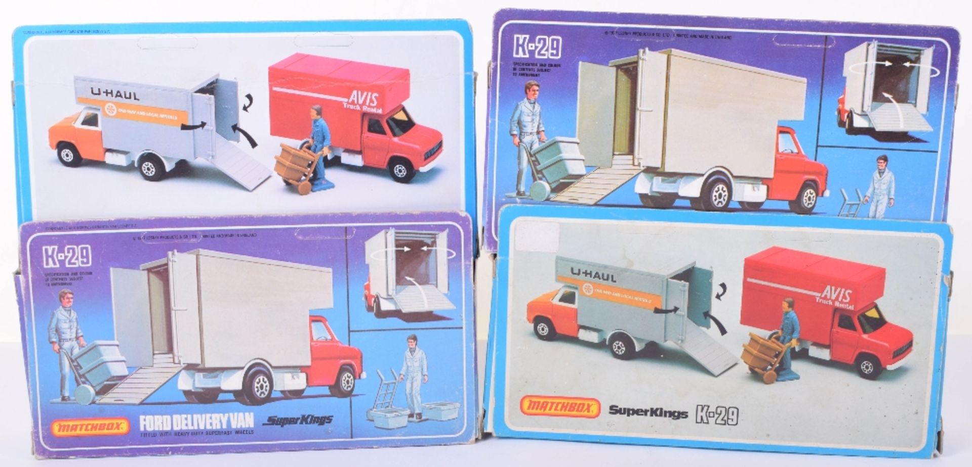 Four Matchbox Superkings K29 Ford Vans - Image 2 of 2