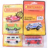 Four Matchbox Superfast carded Models