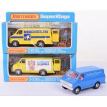Three Matchbox Superkings K11 Dodge Delivery Vans