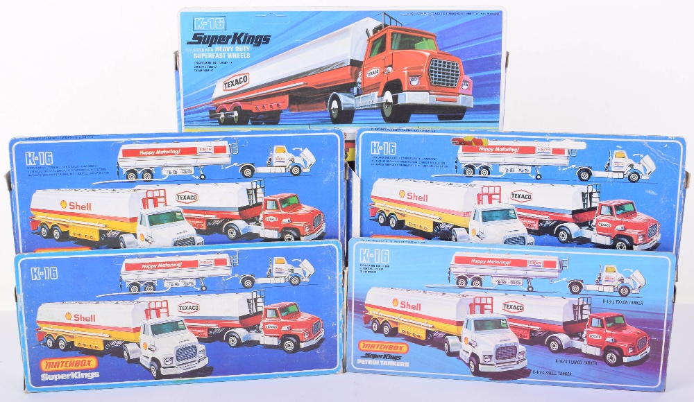 Five Boxed Matchbox Superkings K16 Ford LTS Articulated Tankers - Image 2 of 2