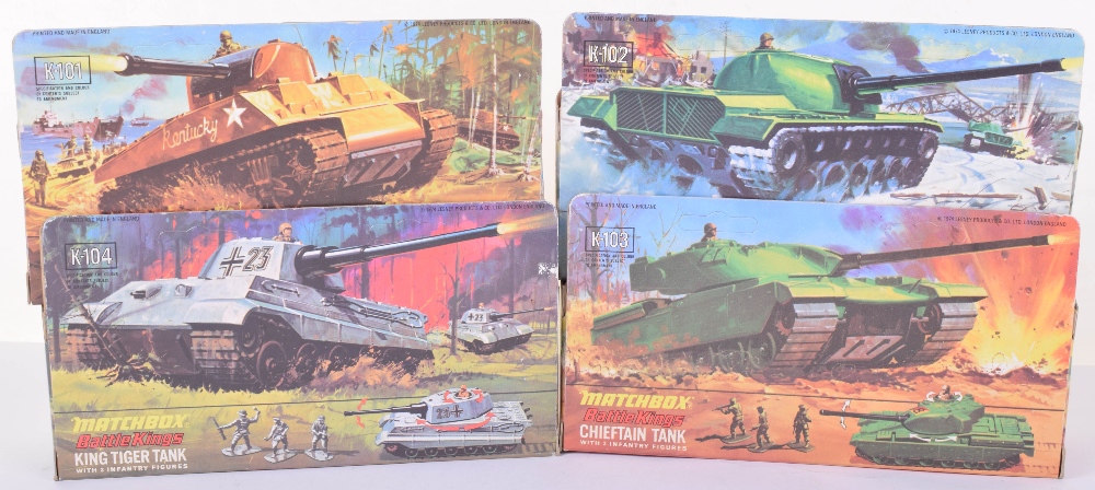 Four Boxed Matchbox Battlekings Tanks - Image 2 of 2