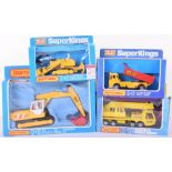 Four Boxed Matchbox Superkings Construction Vehicles