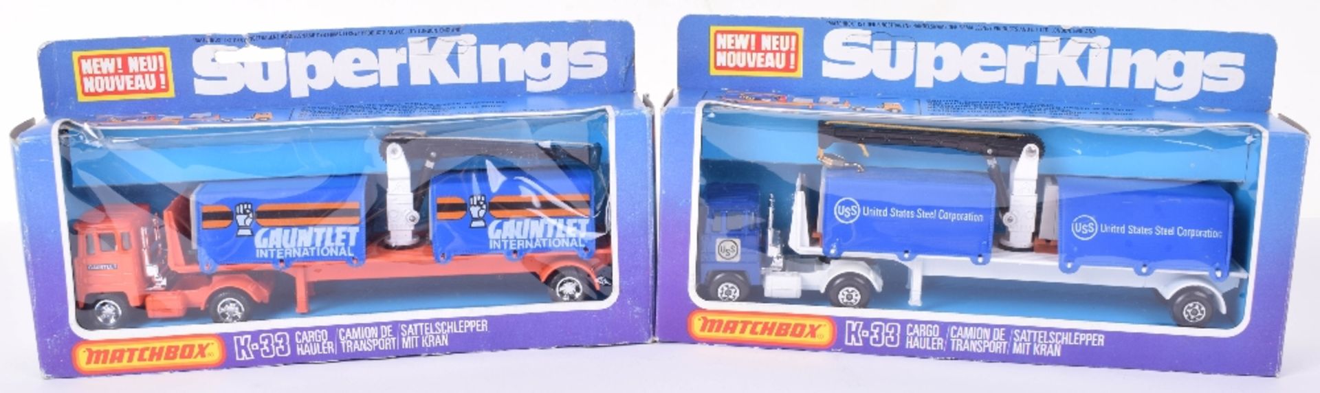 Two Boxed Matchbox Superkings K33 Scammell Cargo Haulers