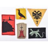 5x WW2 Cornwall Home Guard Cloth Formation Signs