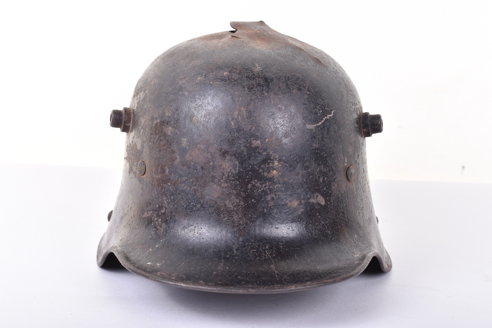 German M.16 Battle Damaged Steel Helmet - Image 3 of 9