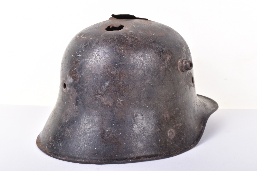 German M.16 Battle Damaged Steel Helmet - Image 4 of 9