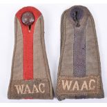 2x WW1 Women’s Auxiliary Army Corps (W.A.A.C) Tunic Shoulder Straps