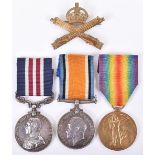 Great War 30th Battalion Machine Gun Corps Military Medal Group of Three, Awarded for Gallantry Duri
