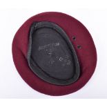 Early Post WW2 Airborne Forces Maroon Beret as Worn by the Artists Rifles