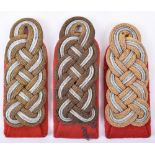 3x WW2 German Army Generalmajor Tunic Shoulder Boards