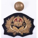 Royal Army Service Corps War Department Fleet Officers Cap Badge