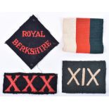 4x British Regimental Pagri Flashes