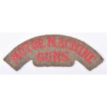 WW1 British Motor Machine Guns Cloth Shoulder Title