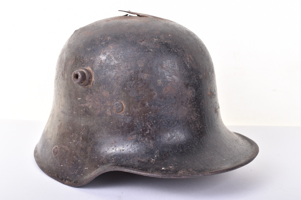 German M.16 Battle Damaged Steel Helmet - Image 2 of 9