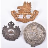 3x Canadian Headdress Badges