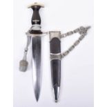 Personalised 1936 Pattern SS Officers Chained Dress Dagger