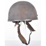 WW2 Polish Airborne Forces Battle Damaged Steel Combat Helmet