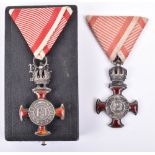 Imperial Austrian Franz Joseph Silver Merit Cross with Crown