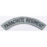 WW2 Printed Parachute Regiment Cloth Shoulder Title