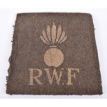 WW1 Royal Welsh Fusiliers Slip-on Shoulder Title